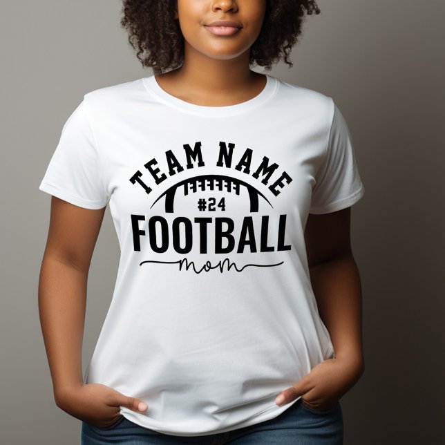 Fotbollsmamma anpassat lagnamn och nummer t shirt (Skapare uppladdad)