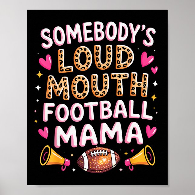 Fotbollsmamma Essentials Någon högljudd mun Fotbol Poster (Framsidan)