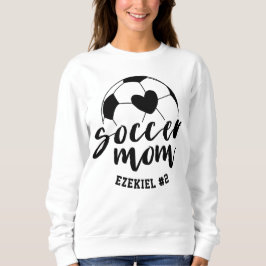 Fotbollsmamma hjärtformad halskedja Personlig gåva T Shirt