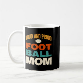 Fotbollsmamma högljudd och stolt Vintage present f Kaffemugg