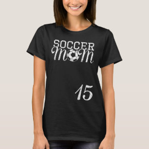 Fotbollsmamma Jersey Nummer 15 Favoritspelare #15 T Shirt