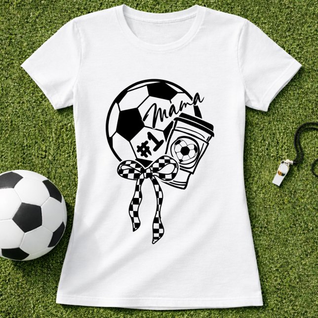 Fotbollsmamma kaffebågsstil t shirt (Skapare uppladdad)