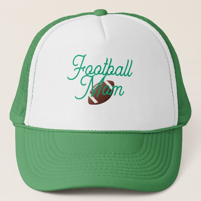 Fotbollsmamma keps grön och vit (Framsida)