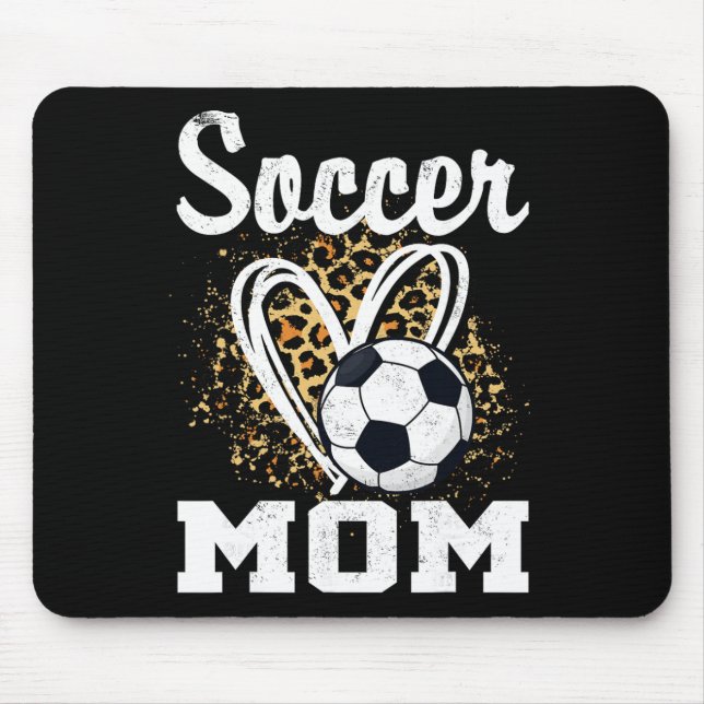 Fotbollsmamma Leopard Hjarta  Musmatta (Framsidan)