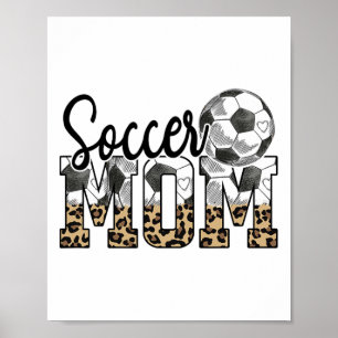 Fotbollsmamma måste ha Kvinnors mors dag I min fot Poster
