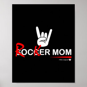 Fotbollsmamma Rocker Mamma - Rock, Rebellisk Och R Poster