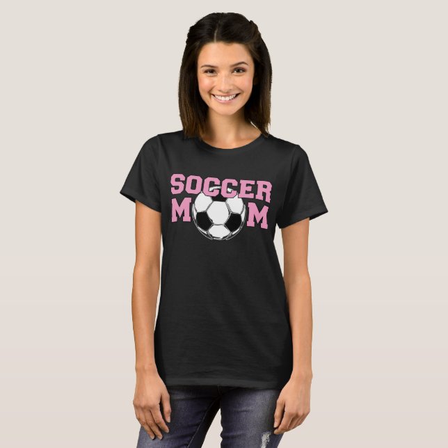 Fotbollsmamma - Rosa T-shirt (Hel framsida)