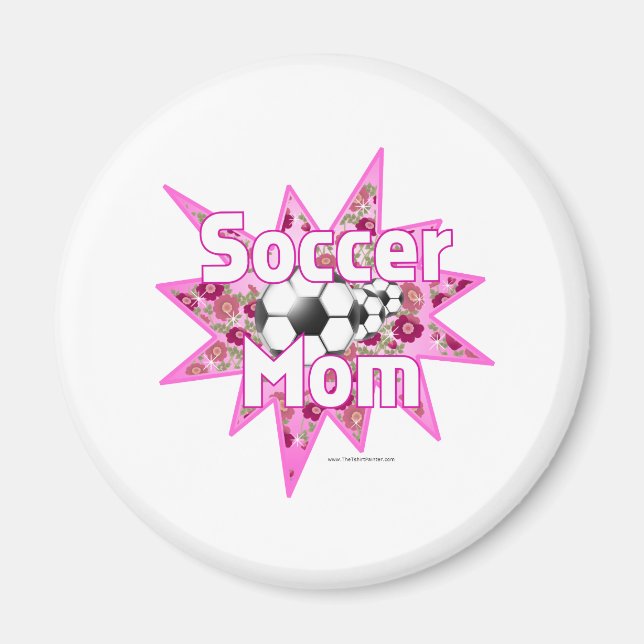 Fotbollsmamma Rosor Magnet (Framsidan)