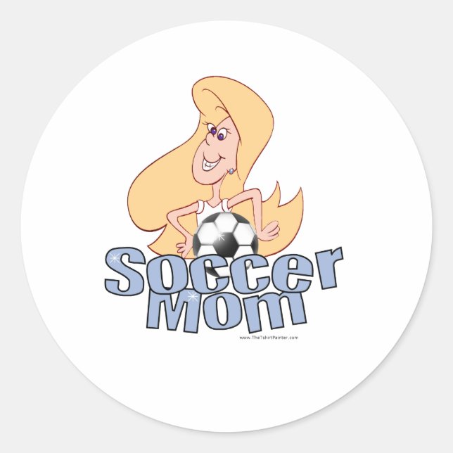 Fotbollsmamma Runt Klistermärke (Framsida)