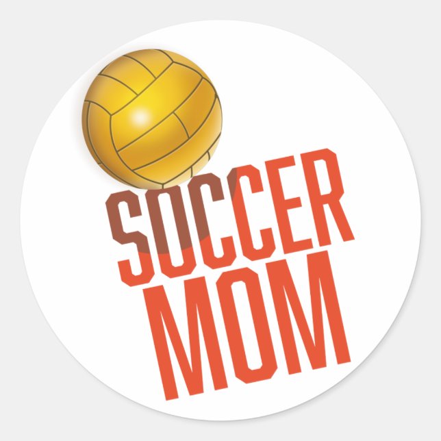 Fotbollsmamma Runt Klistermärke (Framsida)