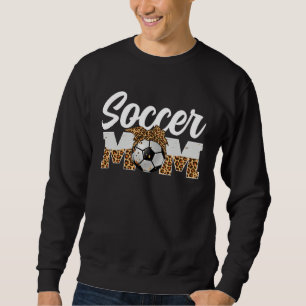 Fotbollsmamma Spel Dag Kvinnor Leopard Mors Dag Lång Ärmad Tröja