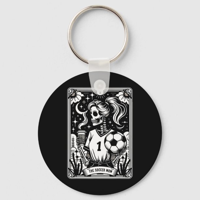 Fotbollsmamma Tarotkort _1  Nyckelring (Framsida)