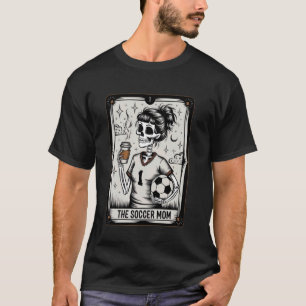 Fotbollsmamma Tarotkort Skelett Fotbollsmamma Mors T Shirt