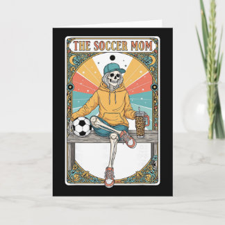 Fotbollsmamma Tarotkort Skelett Kaffe Faktura Side Kort