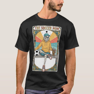 Fotbollsmamma Tarotkort Skelett Kaffe Faktura Side T Shirt