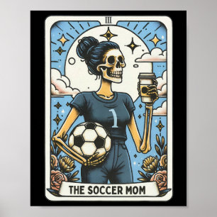 Fotbollsmamma Tarotkort Vintage Halloween Fotboll  Poster