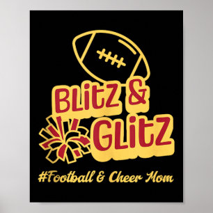 Fotbollsmamma Tjej som hejar Blitz Och Glans Tank Poster