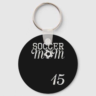 Fotbollsmamma Tröja Nummer 15 Favoritspelare #15 T Nyckelring