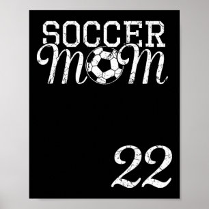 Fotbollsmamma Tröja Nummer 22 Favoritspelare #22 T Poster