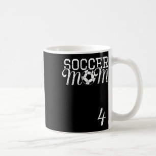 Fotbollsmamma Tröja Nummer 4 Favoritspelare #4 Lag Kaffemugg