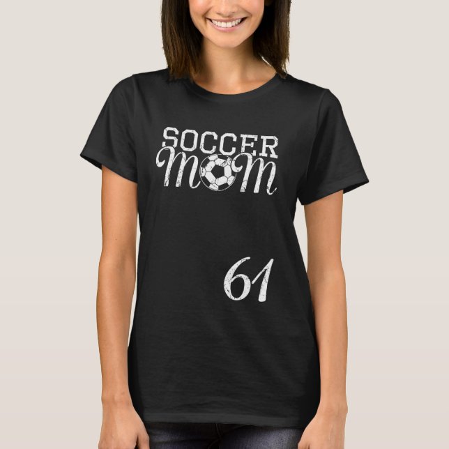 Fotbollsmamma Tröja Nummer 61 Favoritspelare #61 T (Framsida)
