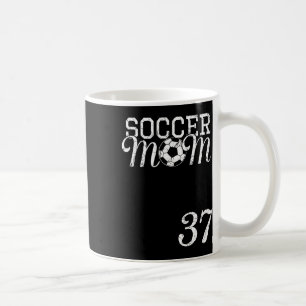 Fotbollsmamma Tröjnummer 37 Favoritspelare #37 Te Kaffemugg
