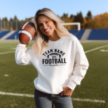 Fotbollsmamma Varsity-lagnamn Nummer Vitt