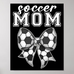 Fotbollsmammor Båg Fotboll Cheerleading Sport Skyt Poster