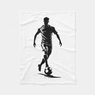 Fotbollsmannen med bolldesign. fleecefilt