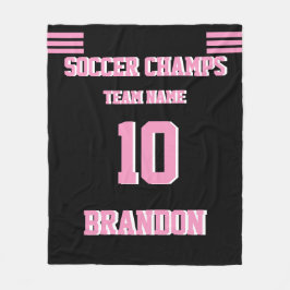 Fotbollsmästare Blanket rosa personlig player Fleecefilt