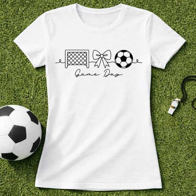 Fotbollsmatch Dag Minimal Båge T Shirt (Skapare uppladdad)