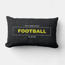 Fotbollsmatch Dag Svart Gul Sportkudde Lumbarkudde