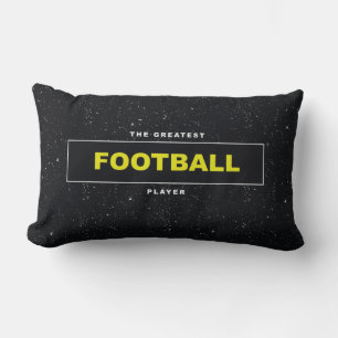 Fotbollsmatch Dag Svart Gul Sportkudde Lumbarkudde