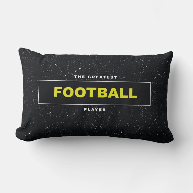 Fotbollsmatch Dag Svart Gul Sportkudde Lumbarkudde (Framsida)