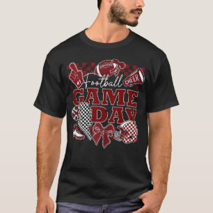 Fotbollsmatch Dag Touchdown Säsong Cheer Lag T Shirt