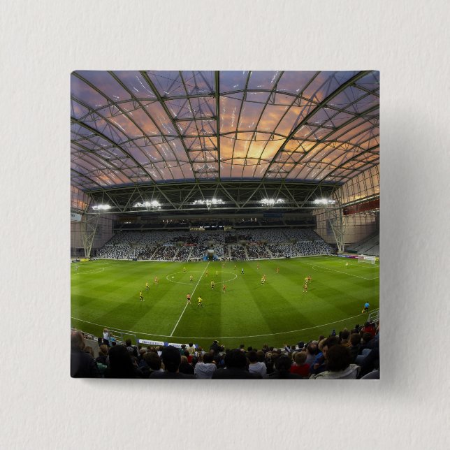 Fotbollsmatch, Forsyth Barr Stadium, Dunedin Knapp (Framsida)