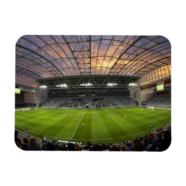 Fotbollsmatch, Forsyth Barr Stadium, Dunedin Magnet (Horisontell)