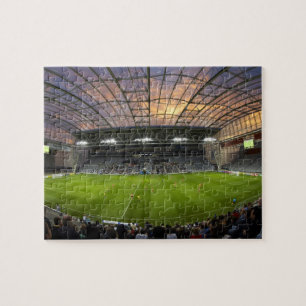Fotbollsmatch, Forsyth Barr Stadium, Dunedin Pussel