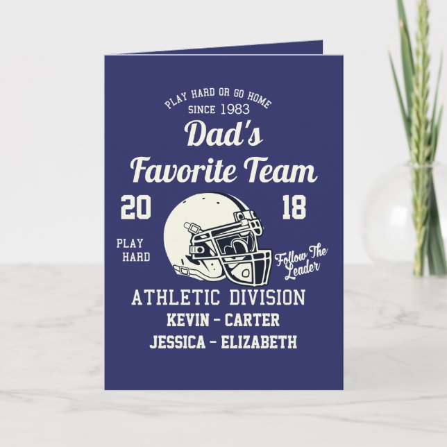 Fotbollsmatchen Fars dag Pappa Kort (Framsida)