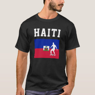 Fotbollsmatchen Sportfantast Haiti Haitis Flagga T Shirt
