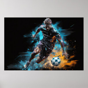 Fotbollsmatchning - Abstrakt konst Poster