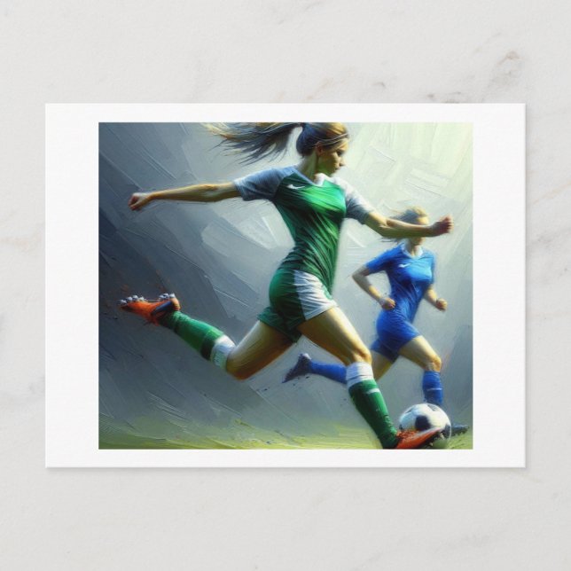 Fotbollsmatchning, Vykort (Framsida)