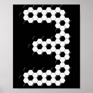 Fotbollsmönster för pojkar och barn 3 år gammal nu poster