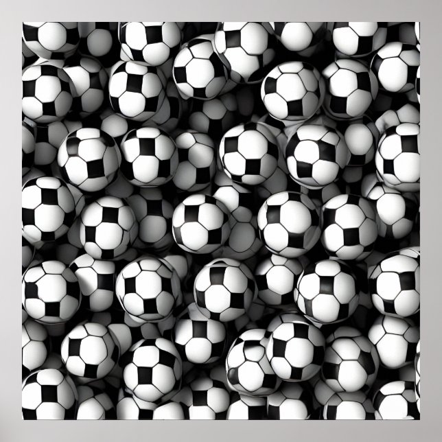 Fotbollsmönster Poster (Framsidan)