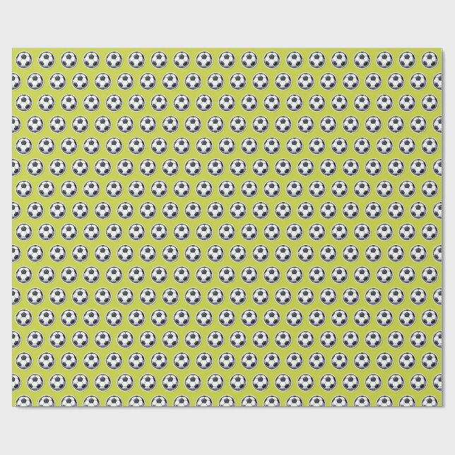 fotbollsmönster presentpapper (Platt)