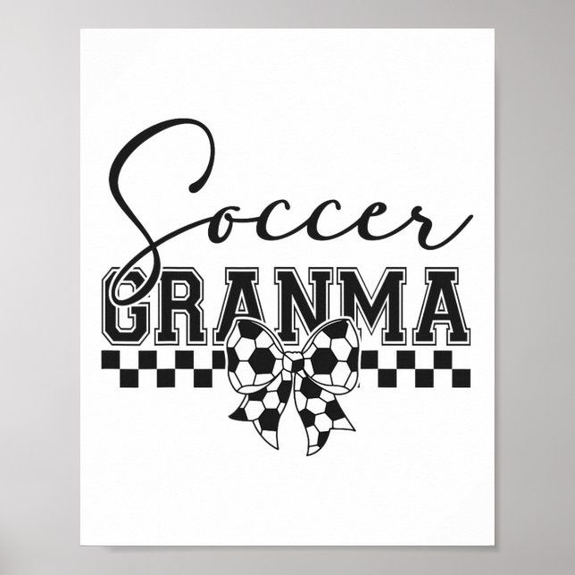 Fotbollsmormor Fotboll Farmor Matchdag Morsdag Poster (Framsidan)