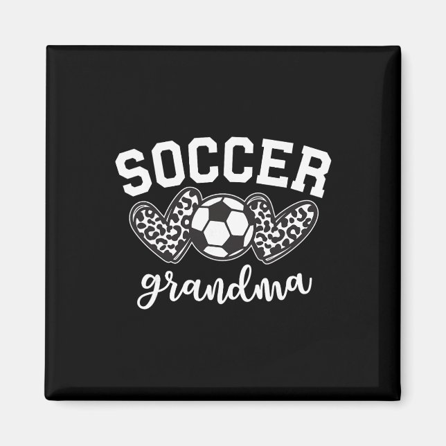 Fotbollsmormor Fotboll Farmor Speldag Mors dag Magnet (Framsidan)