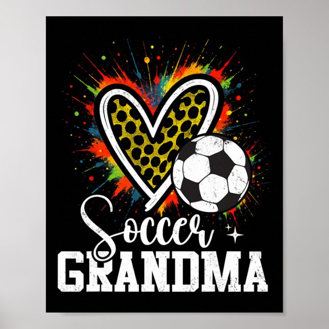 Fotbollsmormor Leopard Heart  Poster (Framsidan)