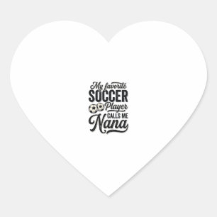 Fotbollsmormor Vintage Gravyr Familj Spelar Tröja_ Hjärtformat Klistermärke
