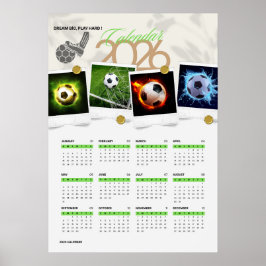 Fotbollsmotivation 2026 KALENDER Poster